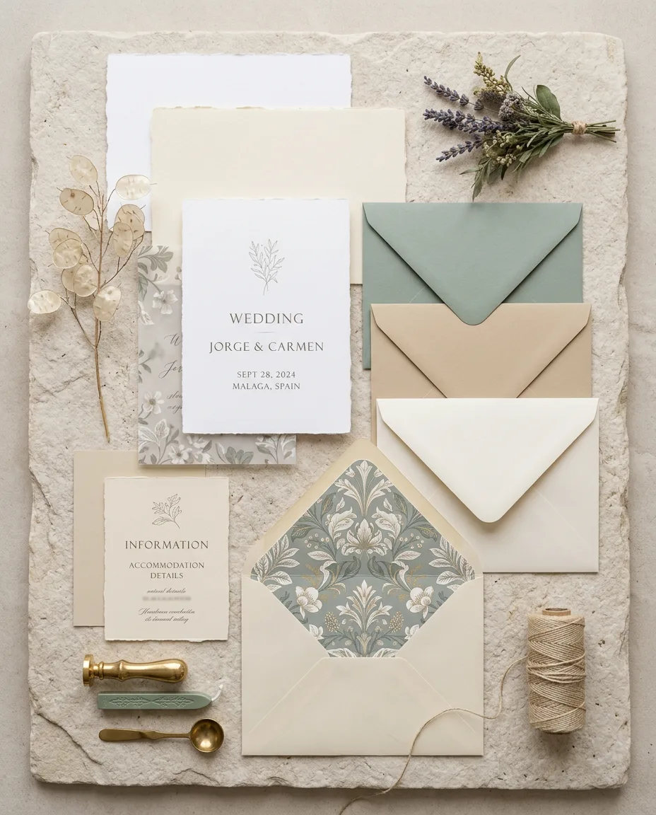 Detalles personalizados: Invitaciones y papelería